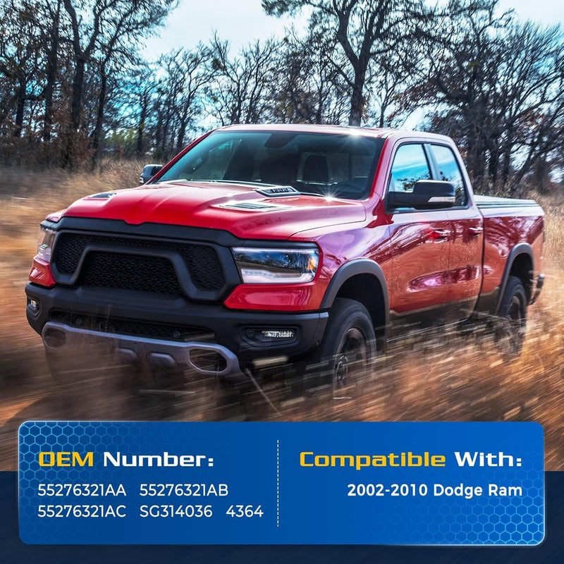 ARANA 4346 Hood Struts Shocks Lift Support Prop Fits 2002-2010 Dodge Ram 1500 2500 3500 4500 5500 Crew Cab Pickup 2-Door/4-Door, 2 Pcs - Image 3